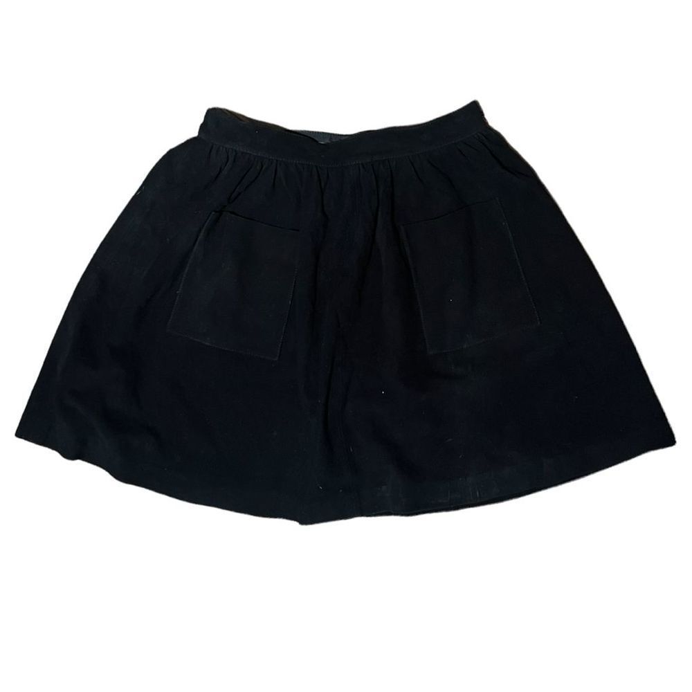 Loeffler Randall Suede and Silk Mini-Skirt
